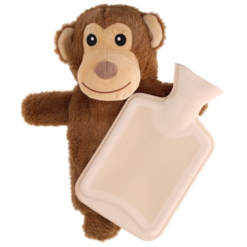 Zen Marron Bouillotte Peluche Petit Singe 750Ml - Image 3