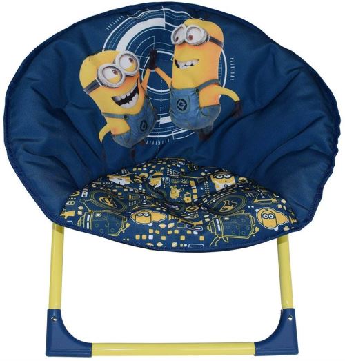 Fun House - 712877 - Moi Moche et Méchant / Les Minions - Siège lune pliable pour Enfant +/- 54 x 45 x 47 cm