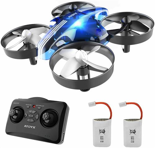 Mini Drone ATOYX Mode 2 Batteries Maintien d'altitude 3D Flip Bleu