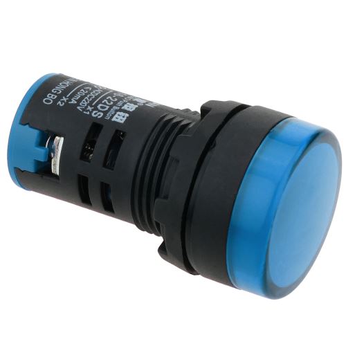 Pilote LED indicateur 22mm 220 VAC pour panneaux de contrôle lumiere bleu