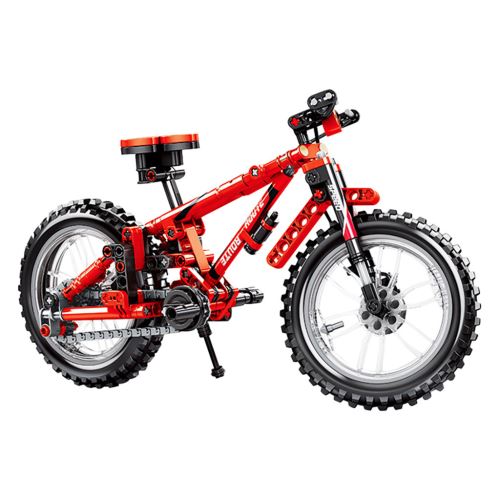 Construction de Bricolage Vélos Blocs (306 + Pcs) Convient pour Enfants Jouets rouge PT123