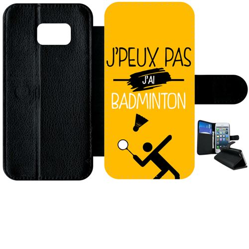 Etui à rabat samsung galaxy s7 edge j peux pas j ai badminton 5