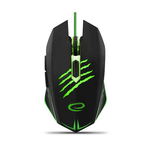 Esperanza MX209 CLAW - Souris - ergonomique - pour droitiers - optique - 6 boutons - filaire - USB