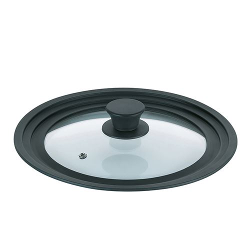 Couvercle en verre Concetta 22/24/26 cm - Kela - Noir - Verre
