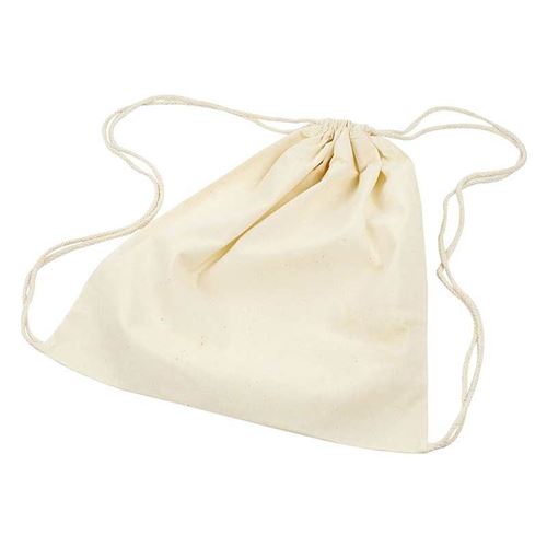 3 Sacs à cordons en tissu à customiser 37 x 41 cm