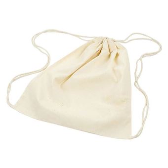 3 Sacs a cordons en tissu a customiser 37 x 41 cm Achat prix fnac