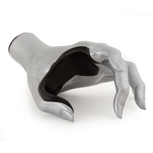 GuitarGrip Valkyrie Female Hand Silver Sparkle support mural pour guitare