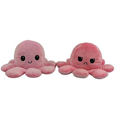 Animal en peluche de Poulpe Réversible Doux 20cm-Rose