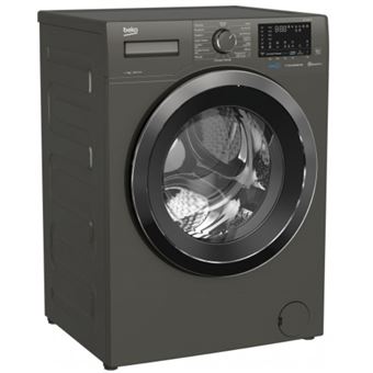 Beko Smart WTE7736XC2M - Machine à laver - largeur : 60 cm - profondeur : 49 cm - hauteur : 84 cm - chargement frontal - 50 litres - 7 kg - 1400 tours/min - gris Manhattan