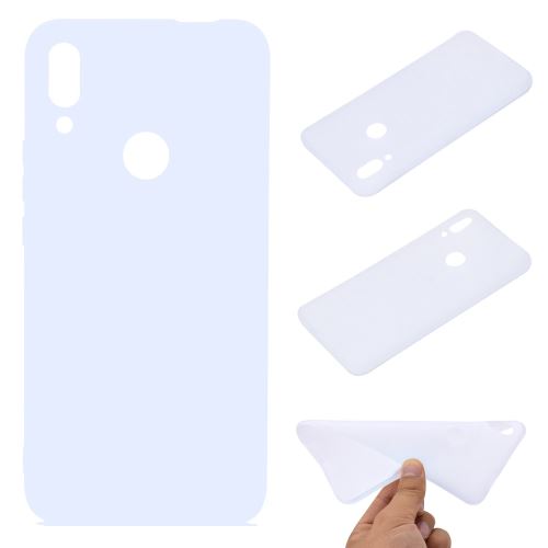 Coque en TPU couleur unie souple givré blanc pour votre Huawei P Smart Z