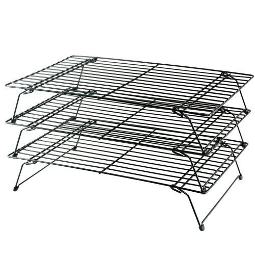3 Niveau Superposable Refroidissement Cuisson Gâteau Biscuit Plateau Rack Espace Économie Gâteau Stand CFYP722