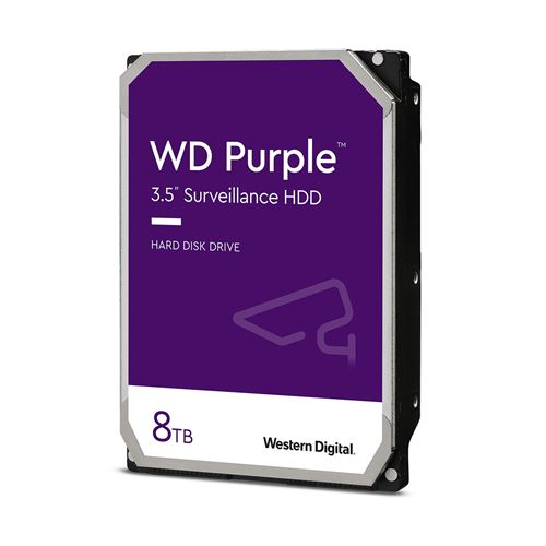 WD Purple WD84PURZ - Disque dur - 8 To - interne - 3.5 - SATA 6Gb/s - 5640 tours/min - mémoire tampon : 128 Mo