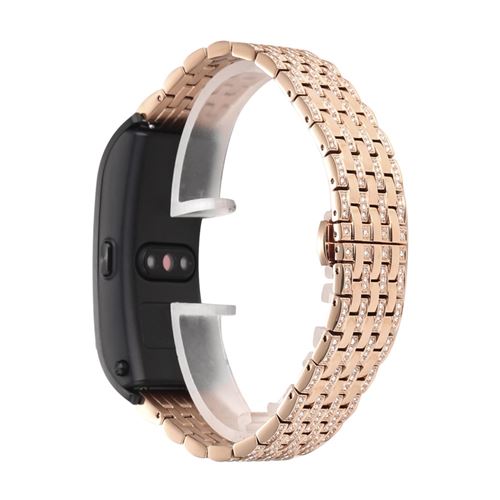 Bracelet en métal décor de diamant or rose pour votre Huawei TalkBand B5