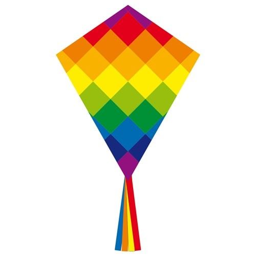 Invento Cerf-volant Eddy Rainbow Patchwork Enfant Eddy Rainbow Patchwork 58 x 70 cm