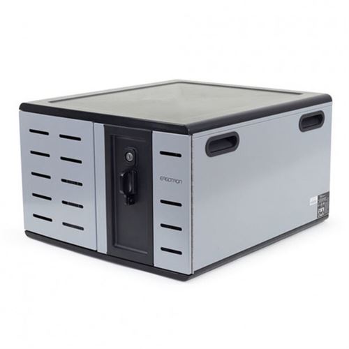 zip12 - meuble de rangement - pour 12 tablettes / notebooks - charge - noir, argent