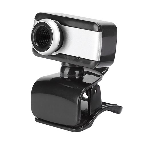 Caméra d'Ordinateur Webcam Microphone Intégré Accessoire PC 480P Noir sans Drive pour Appel Vidéo