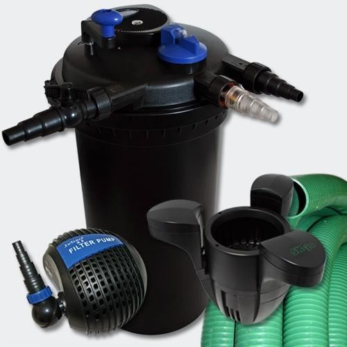 Comparer les prix de Kit de Filtration 30000l 18W UVC Stérilisateur Pompe Tuyau Skimmer