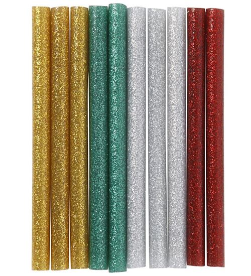Creotime motifs à coller paillettes colorées mini 10 pcs 10 cm