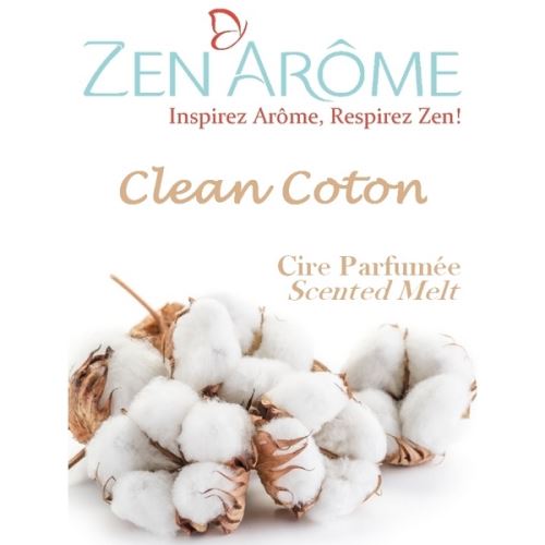 Cire parfumée senteur clean coton - blanc