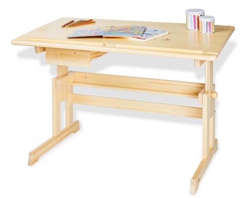 Bureau enfant Pinolino Lena pin lasure clair L 109 x P 58 x H 70
