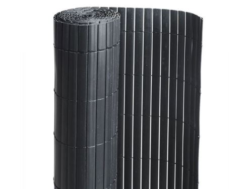 Canisse PVC double face Noir 18 m - 6 rouleaux de 3 x 1,50 m - Jardideco