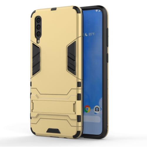 Housse étui Coque portable avec support pour Samsung Galaxy A70 - Or -4220