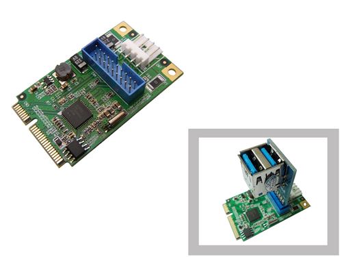 Carte MiniPCIe USB 3.0 2 ports - Chipset NEC