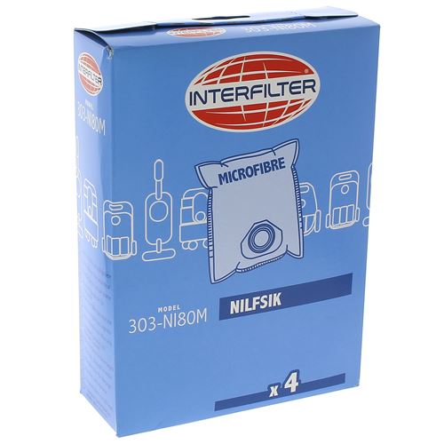 Sacs aspirateur par 4 microfibres pour Aspirateur Nilfisk