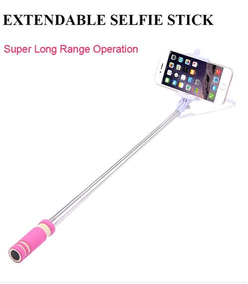 Perche Selfie Metal pour IPHONE 11 Smartphone avec Cable Jack