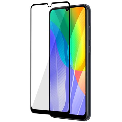 Film Écran Pour Huawei Y6p / Honor 9A Verre Trempé 9H Anti-traces - Transparent Contour Noir