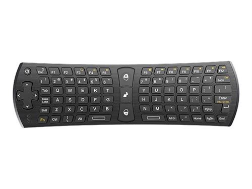 Rii Mini Wireless Keyboard i24 RF sans fil Noir - Claviers (Mini, Sans fil, RF sans fil, LED, Noir)