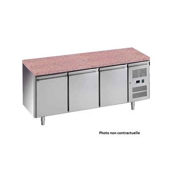 DESSERTE REFRIGEREE INOX -2/+8°C GAZ R290 - R600a - Inox3Pleine - 1