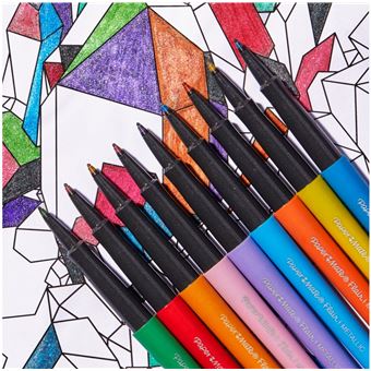 Blister 12 stylos feutres Papermate Flair Metallic