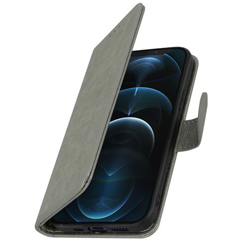 Avizar Étui pour iPhone 12 Pro Max Folio Intégrale Porte-carte Fonction Support Gris
