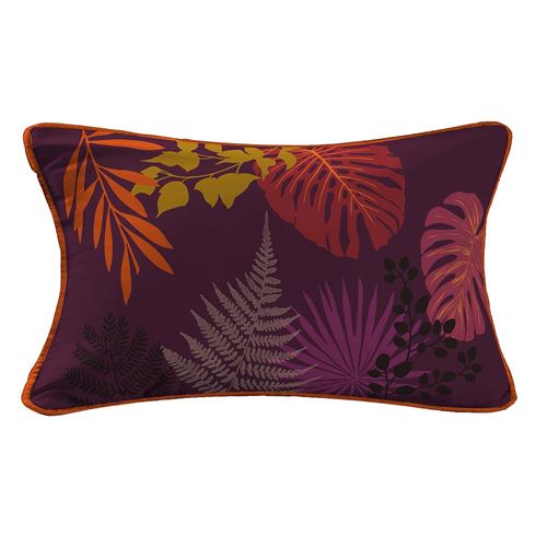Coussin passepoil 30x50 Palmire prune