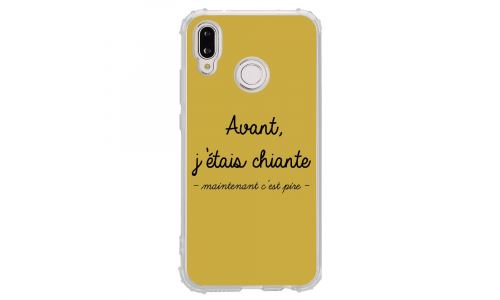 Coque souple pour Huawei P20 Lite avec impression Motifs Avant, j'étais chiante or