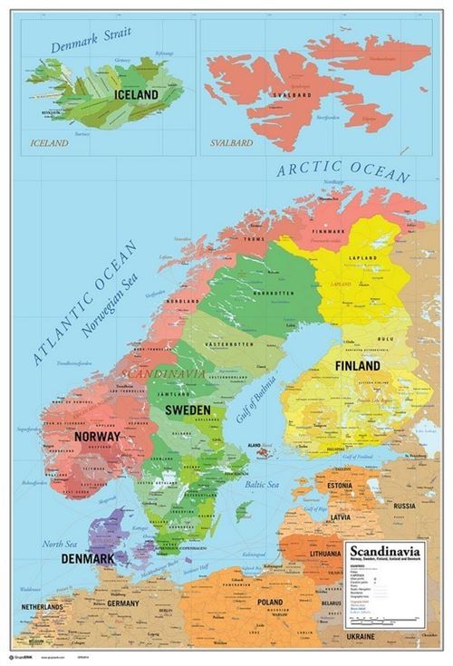 carte scandinavie