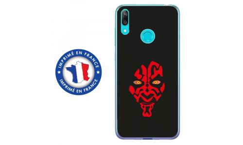 Coque souple pour Huawei Y7 (2019) avec impression Motifs Dark rouge