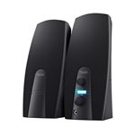 Trust Almo Enceinte PC 2.0,10 Watt (5W RMS), USB, Aux Jack 3,5 mm, Enceintes Stéréo, Haut-Parleur - Noir