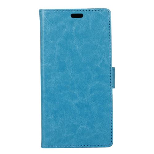 Etui en PU bleu couleur pour votre Samsung Galaxy A6 Plus (2018)
