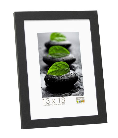 Deknudt Frames S44cf2 Basic Cadre Photo Bois/mdf Noir Fin 13 X 18 Cm
