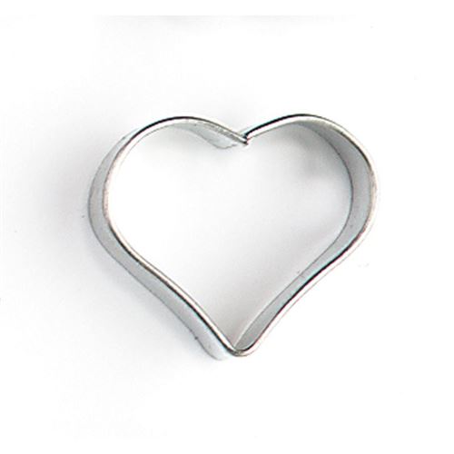 Nic forme de saillie coeur 3 x 3 x 1 cm acier brillant