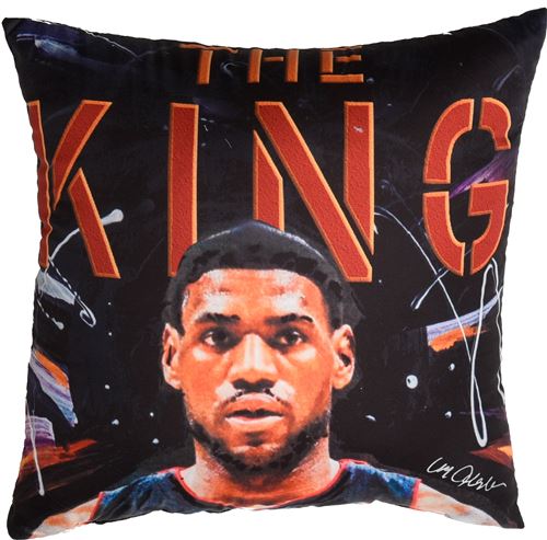 Super Star coussin LeBron James 40 x 40 cm polyester noir/rouge