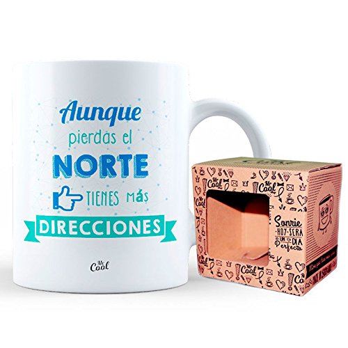 Mr Cool Tasse dans Une boîte Cadeau en Message si Pierres Le Nord Avez Plus adresses, céramique, Multicolore, 15 x 10 x 5 cm