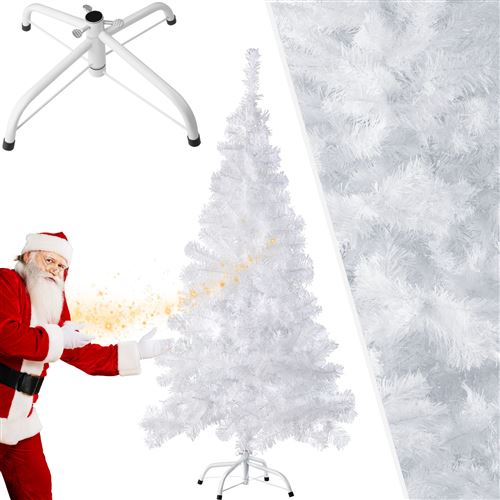 TecTake Sapin de Noël artificiel - 150 cm - Blanc | 310 branches