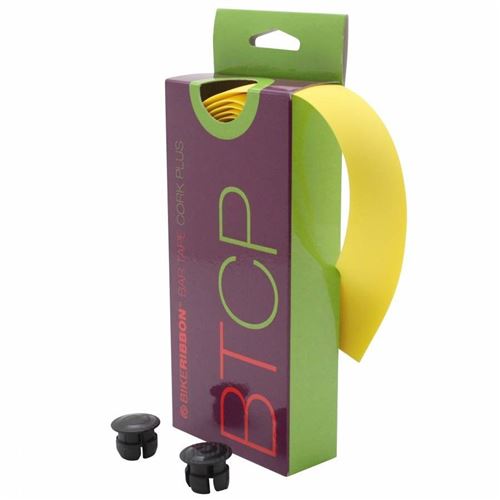 Ruban de guidon bikeribbon cork plus jaune sans liege