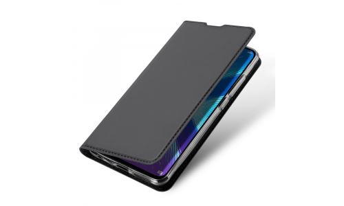 Etui folio pour Honor 8X gris avec rabat latéral et fonction stand