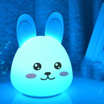 12€02 sur Expression lapin animal cadeau LED mignon Veilleuse avec silicone  meilleurs enfants cadeau - Achat & prix