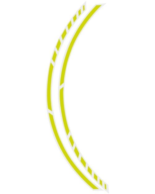 Foliatec Bande de jante Racing 7 x 410 mm néon vert 14 pièces