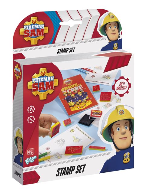 Totum set de timbres Pompier Sam 17,5 cm junior 12-pièces
